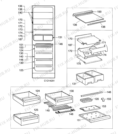 Взрыв-схема холодильника Arthurmartinelux AR8913B - Схема узла Accessories Refrigerator